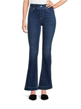 SPANX Dark Blue High-Rise Flare Jeans Size M